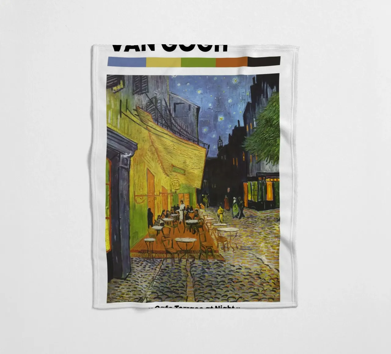 Van Gogh: Terrazza del caffè di notte - L'icona del post-impressionismo coperta in pile da NorwesClub