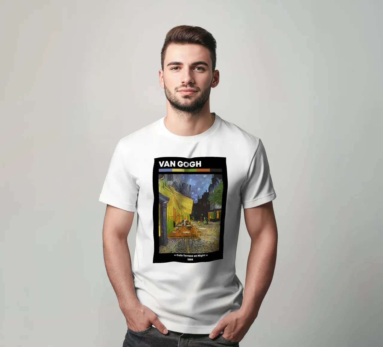 Van Gogh: Terrazza del caffè di notte - Vibrante post-impressionista t-shirt da NorwesClub