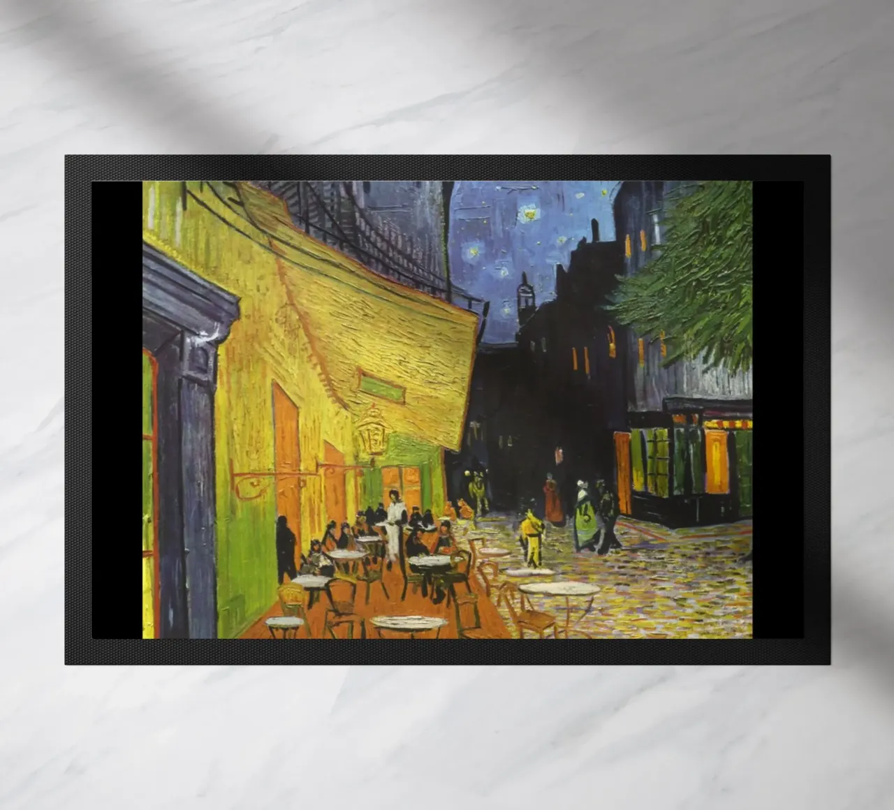 Van Gogh: Terrazza del caffè di notte - Vibrante post-impressionista zerbino da NorwesClub
