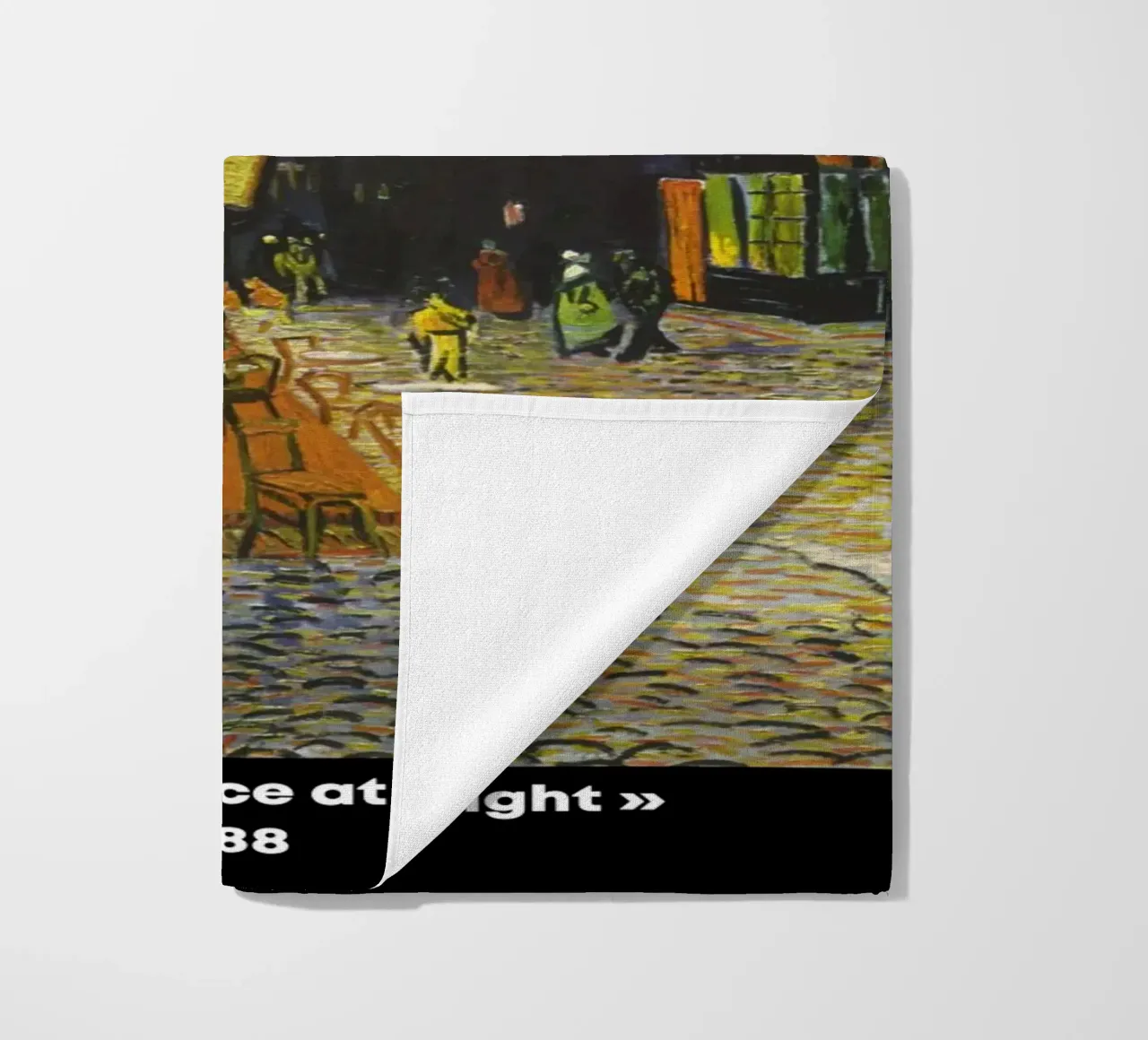 Van Gogh: Café Terrace at Night - Vibrant Post-Impressionist beach towel by NorwesClub