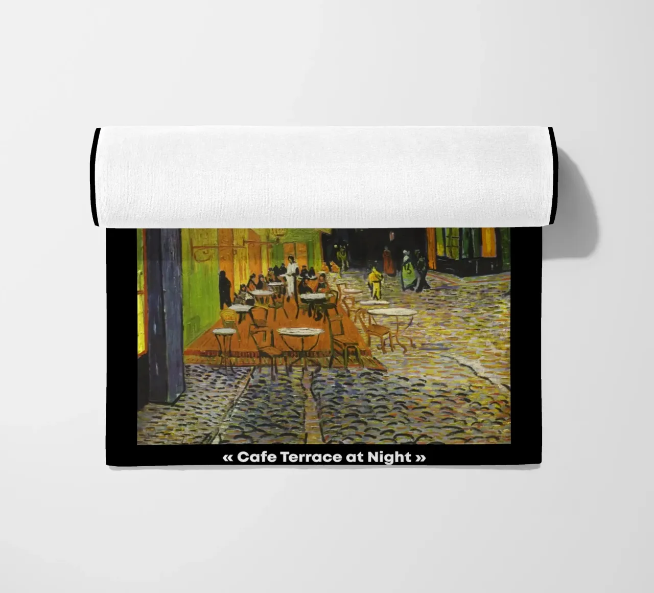 Van Gogh: Café Terrace at Night - Vibrant Post-Impressionist beach towel by NorwesClub