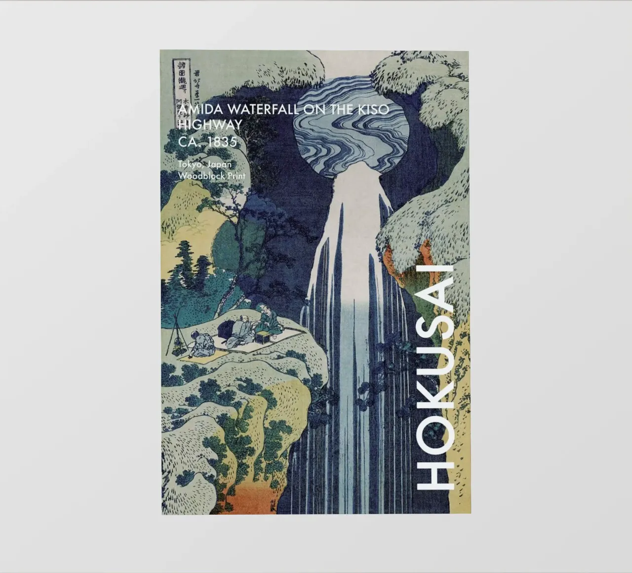 Hokusai - Amida Waterfall on the Kiso Highway telo in pvc da Vintage by JUNIQE