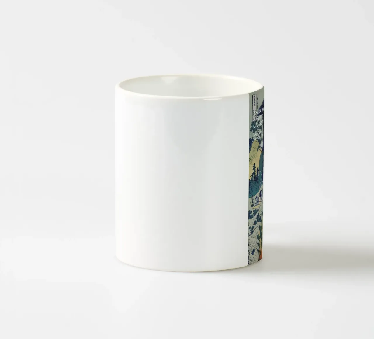 Hokusai - Amida Waterfall on the Kiso Highway tazza in ceramica da Vintage by JUNIQE