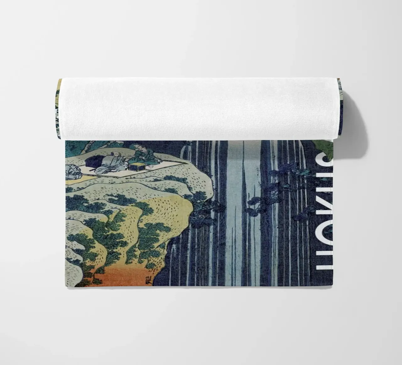 Hokusai - Amida Waterfall on the Kiso Highway telo mare da Vintage by JUNIQE
