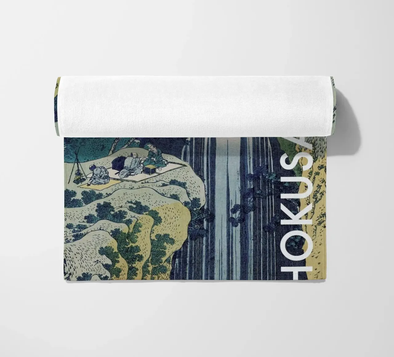 Hokusai - Amida Waterfall on the Kiso Highway telo mare da Vintage by JUNIQE