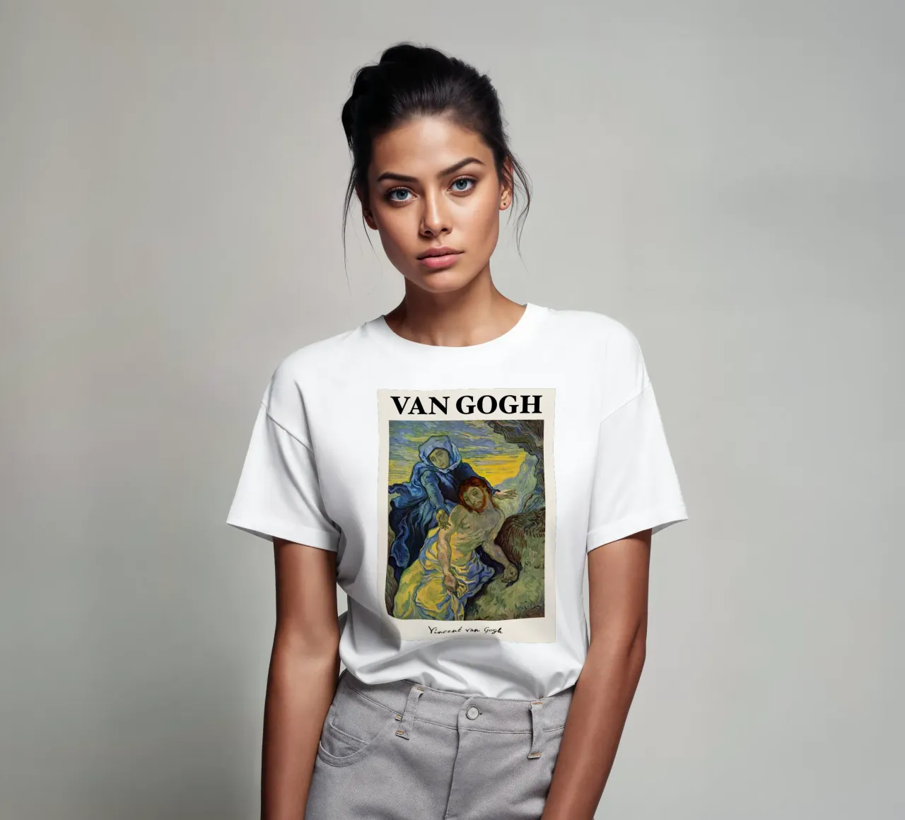 Van Gogh: Pietà - Expressive Post-Impressionist Devotion t-shirt da NorwesClub