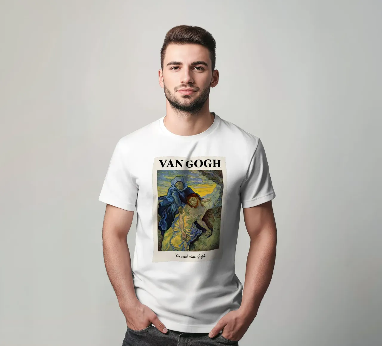 Van Gogh: Pietà - Expressive Post-Impressionist Devotion t-shirt da NorwesClub