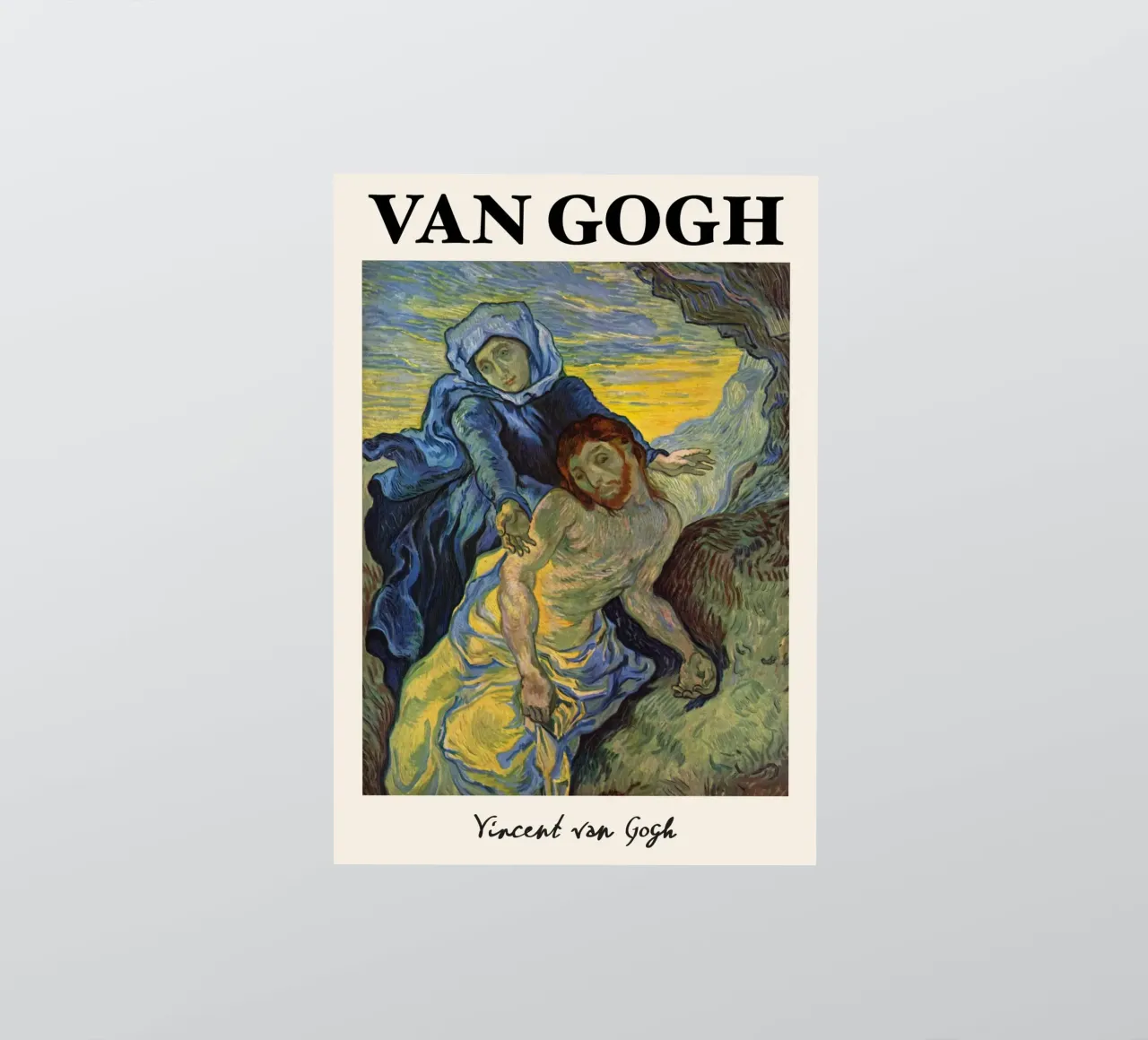 Van Gogh: Pieta - Expressive Post-Impressionist Devotion sticker by NorwesClub