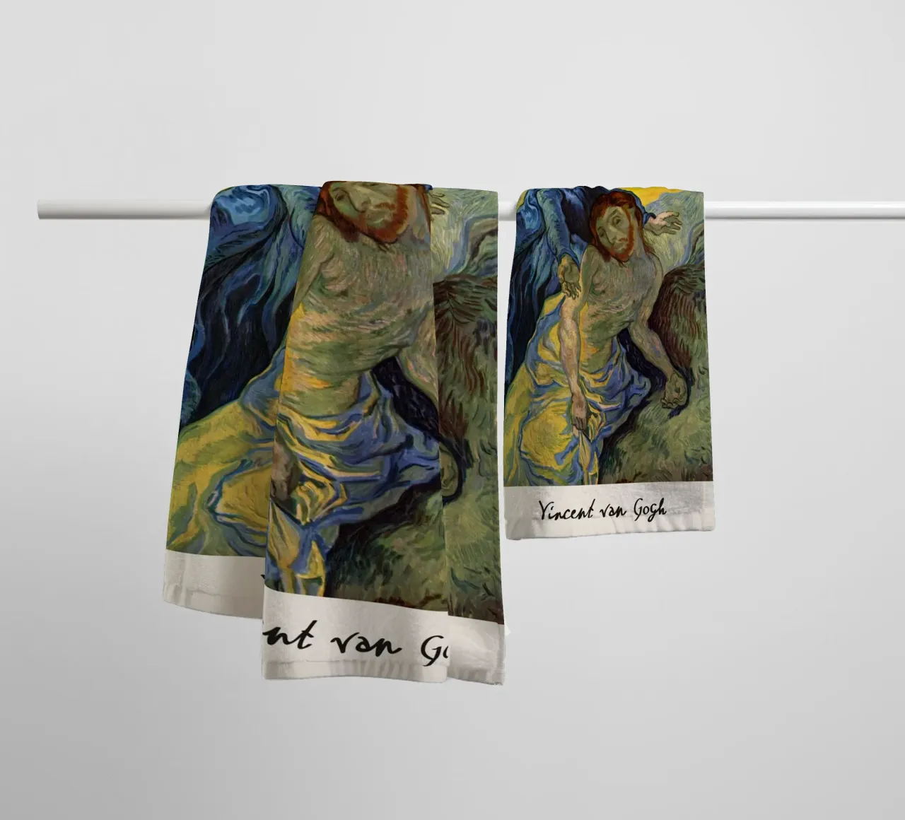 Van Gogh: Pietà - Expressive Post-Impressionist Devotion asciugamano da bagno da NorwesClub