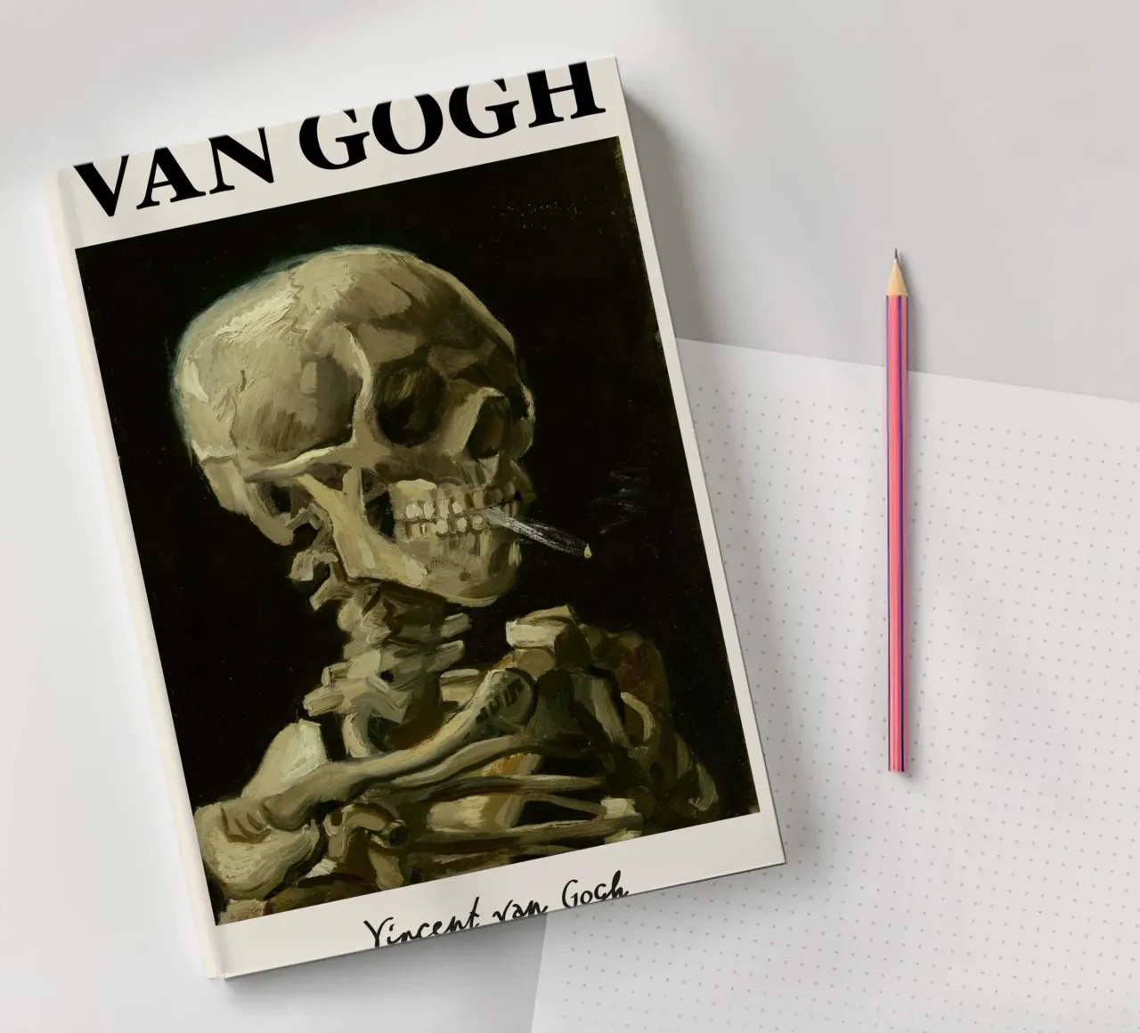 Van Gogh: Skeleton with Burning Cigarette - Post-Impressioni notebook by NorwesClub