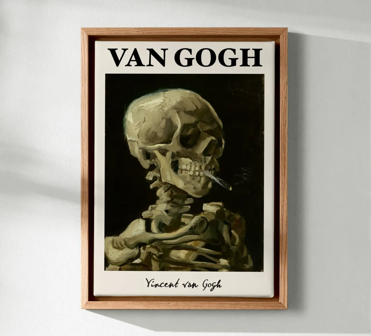 Van Gogh: Skeleton with Burning Cigarette - Post-Impressioni canvas by NorwesClub