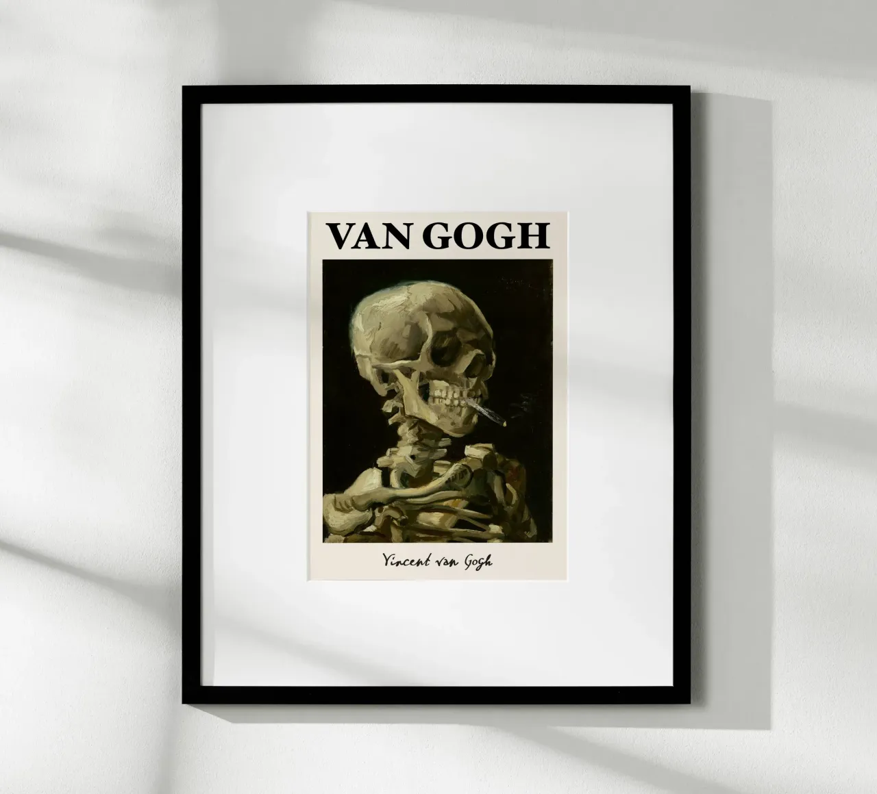 Van Gogh: Scheletro con sigaretta accesa - Post-Impressioni carta hahnemühle da NorwesClub