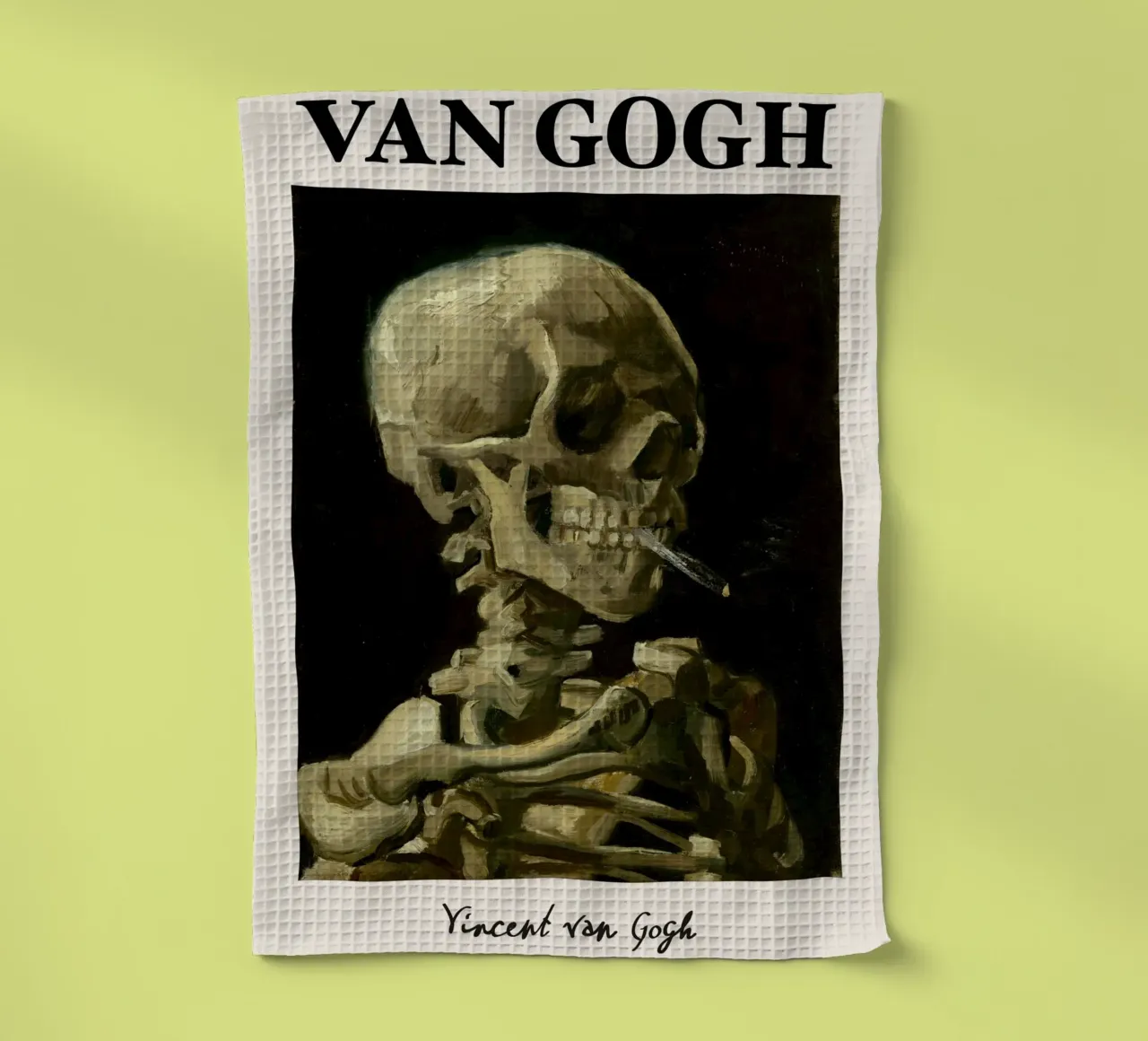 Van Gogh: Scheletro con sigaretta accesa - Post-Impressioni canovaccio da cucina da NorwesClub