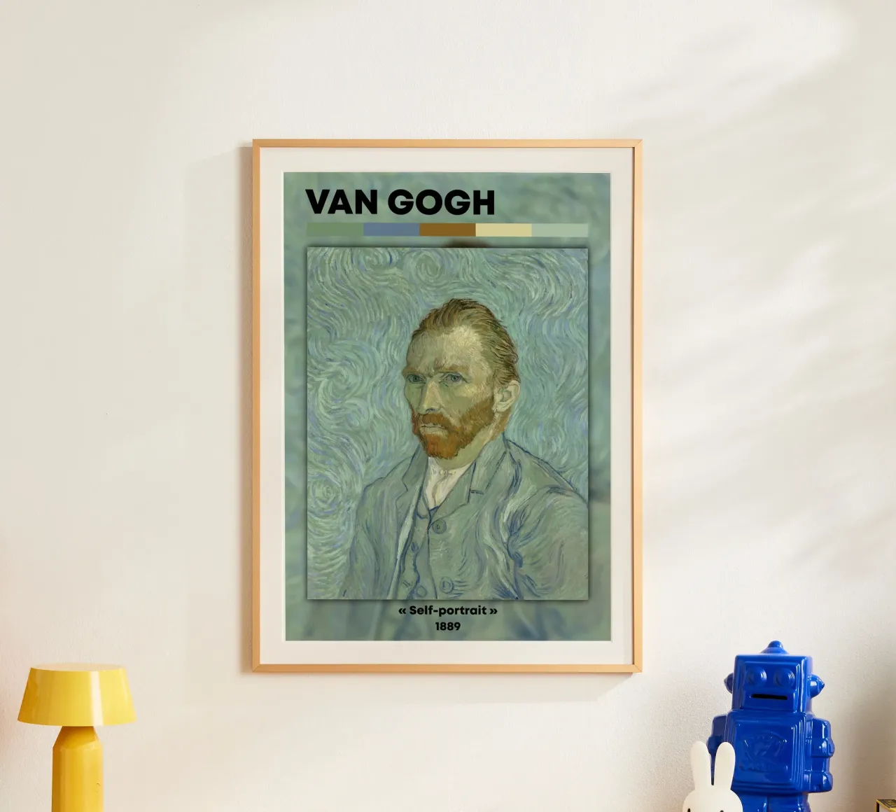 Van Gogh : Autoportrait (1889) - Masterpi post-impressionniste poster de NorwesClub