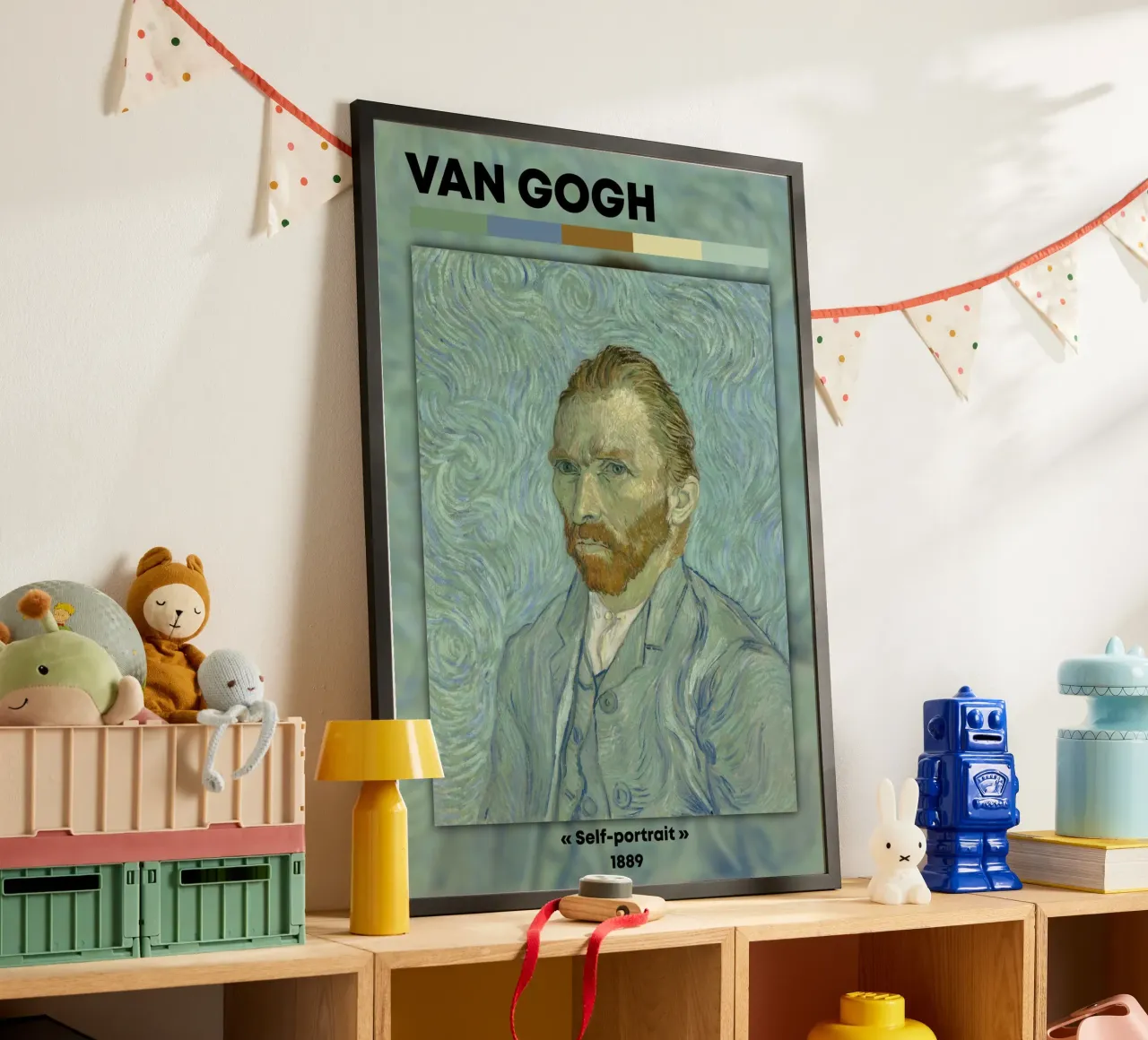 Van Gogh : Autoportrait (1889) - Masterpi post-impressionniste poster de NorwesClub