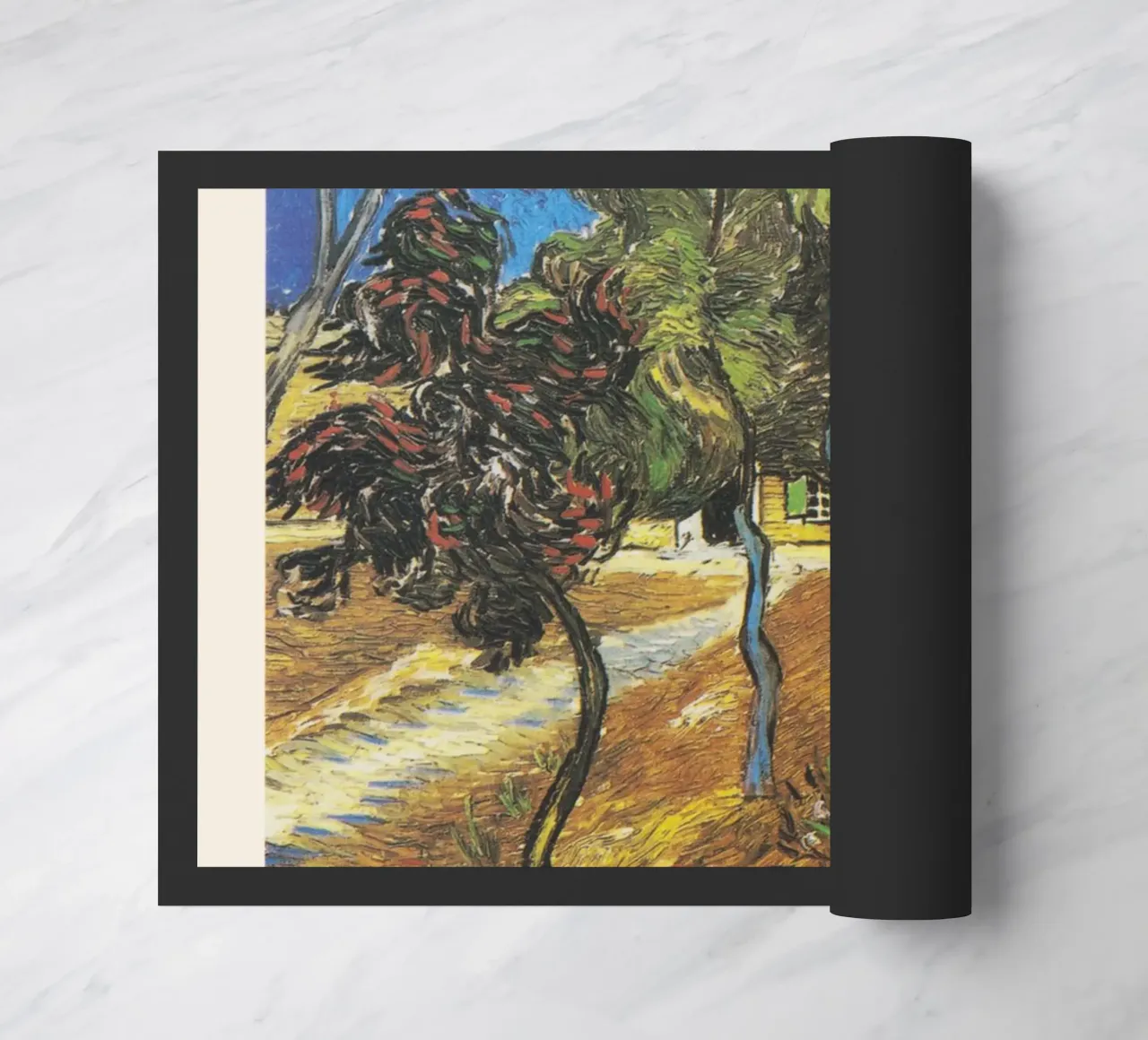 Van Gogh's "Trees in the Garden" - Post-Impressionism Art Pr doormat by NorwesClub
