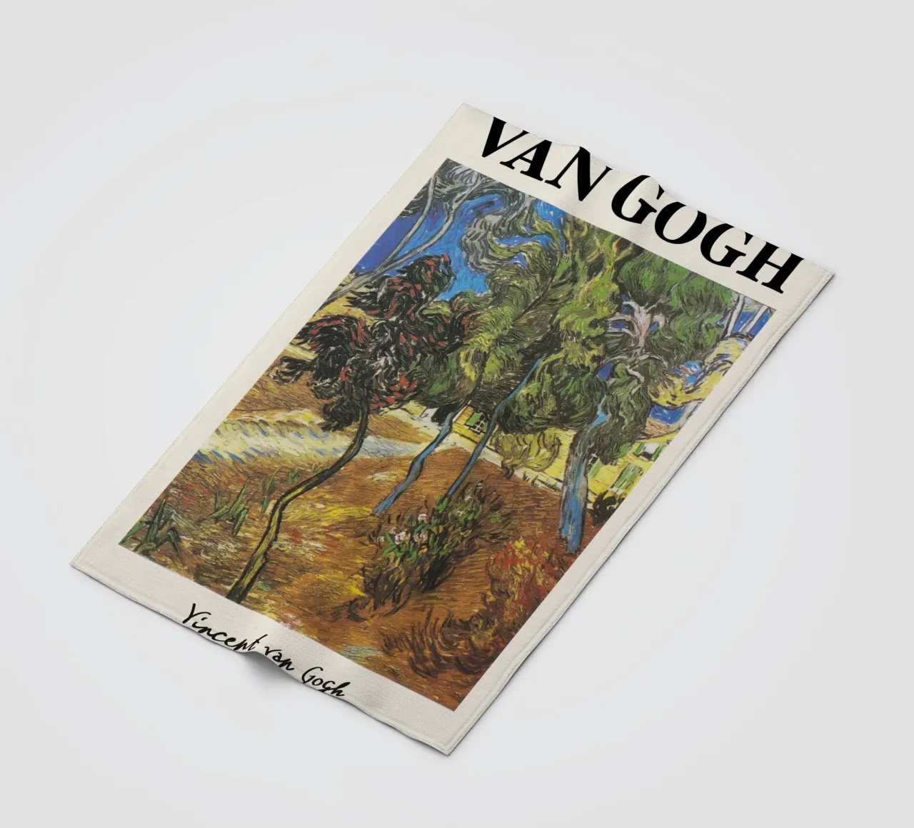 Van Gogh's "Trees in the Garden" - Post-Impressionism Art Pr fleece blanket by NorwesClub