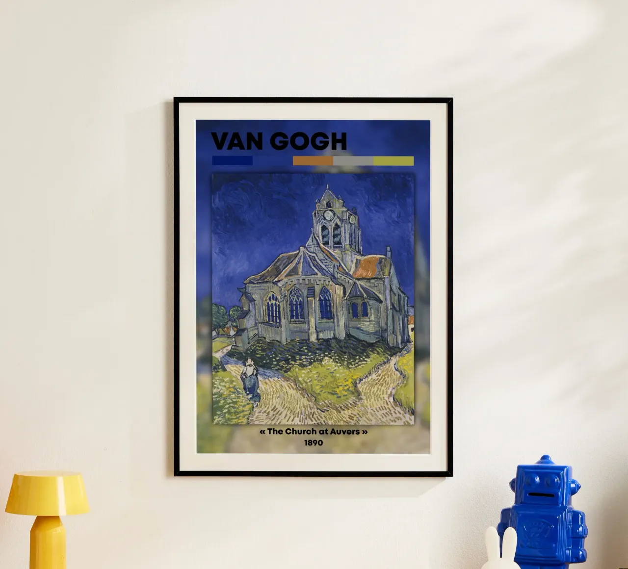 La "Chiesa di Auvers" di Van Gogh: un punto di riferimento del post-impressionismo poster da NorwesClub