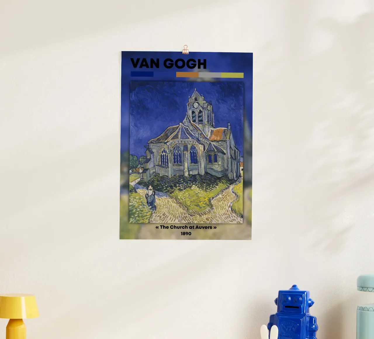 La "Chiesa di Auvers" di Van Gogh: un punto di riferimento del post-impressionismo poster da NorwesClub