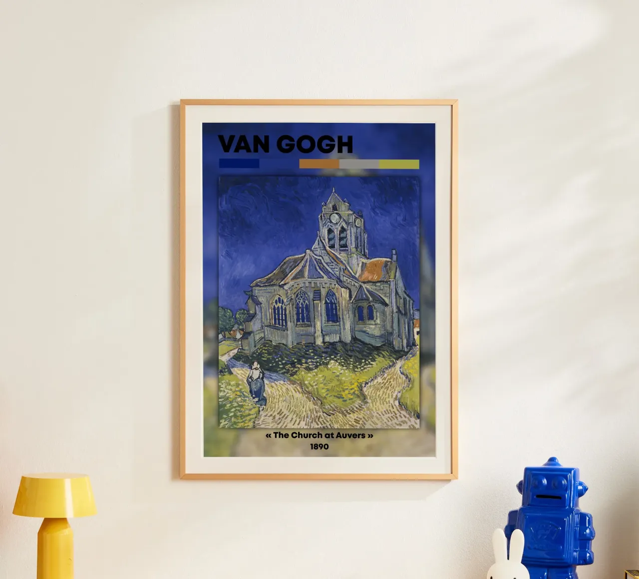 La "Chiesa di Auvers" di Van Gogh: un punto di riferimento del post-impressionismo poster da NorwesClub