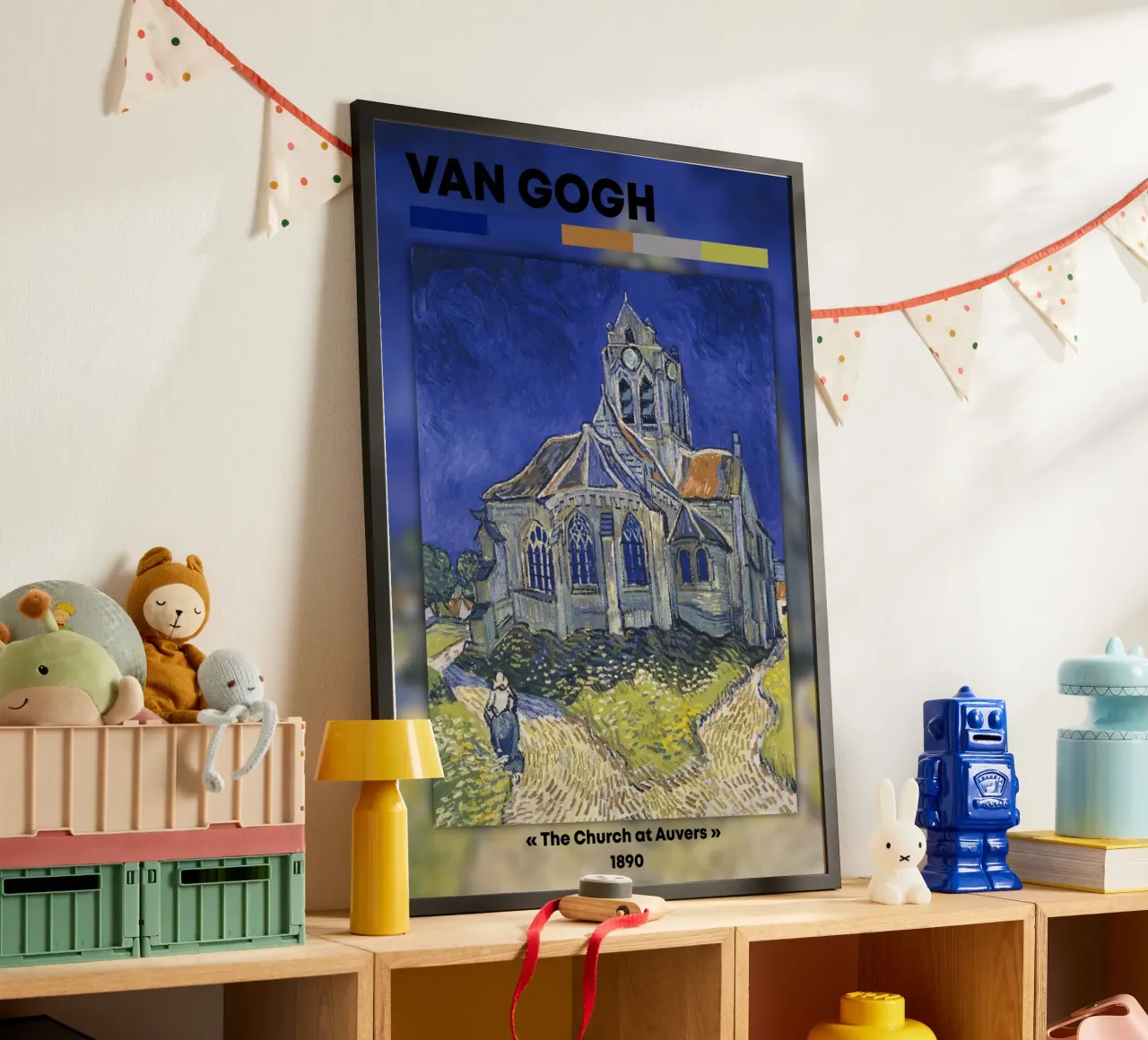 La "Chiesa di Auvers" di Van Gogh: un punto di riferimento del post-impressionismo poster da NorwesClub