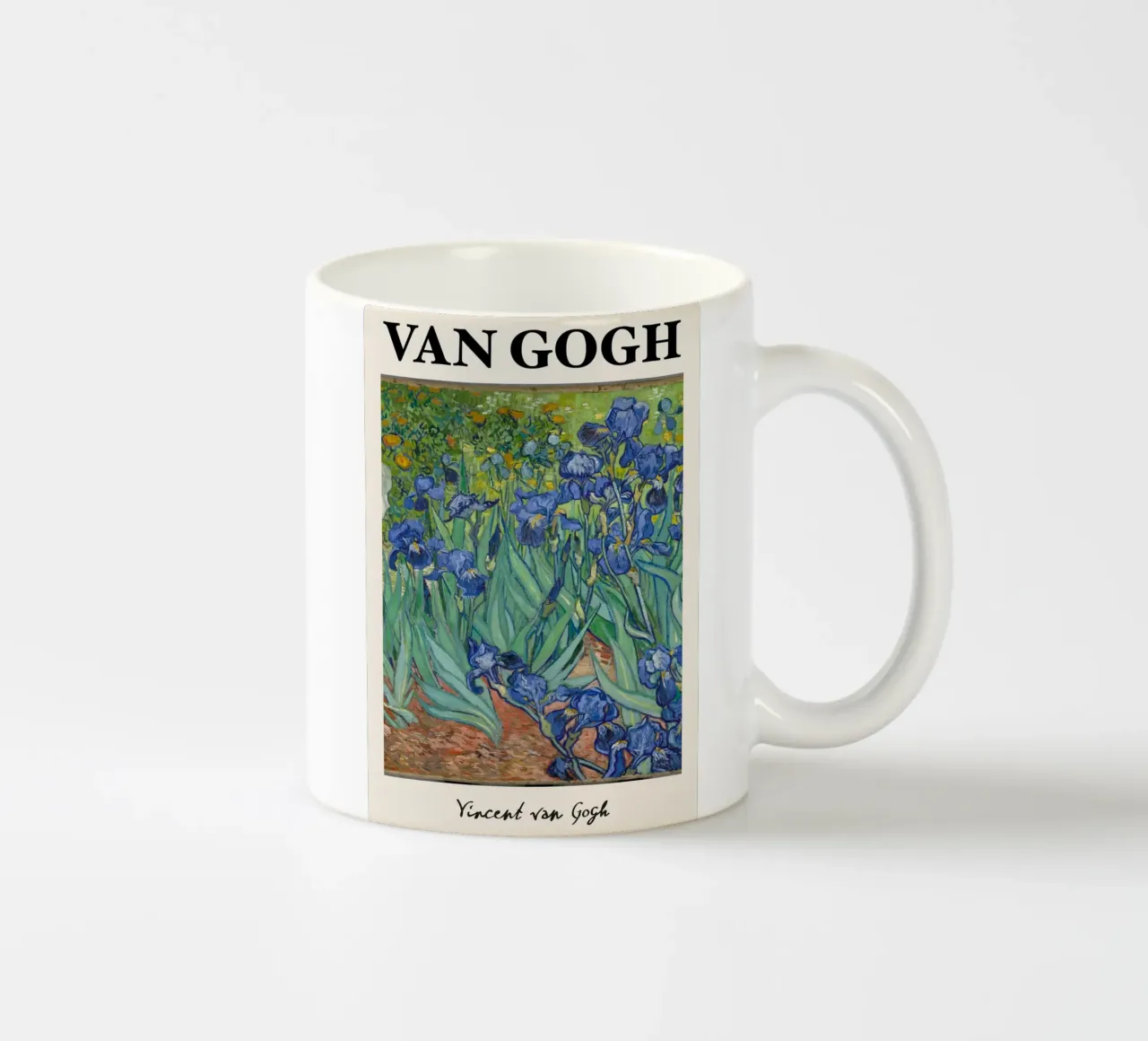 Gli "Iris" di Van Gogh - Vibrante albero floreale post-impressionista tazza in ceramica da NorwesClub