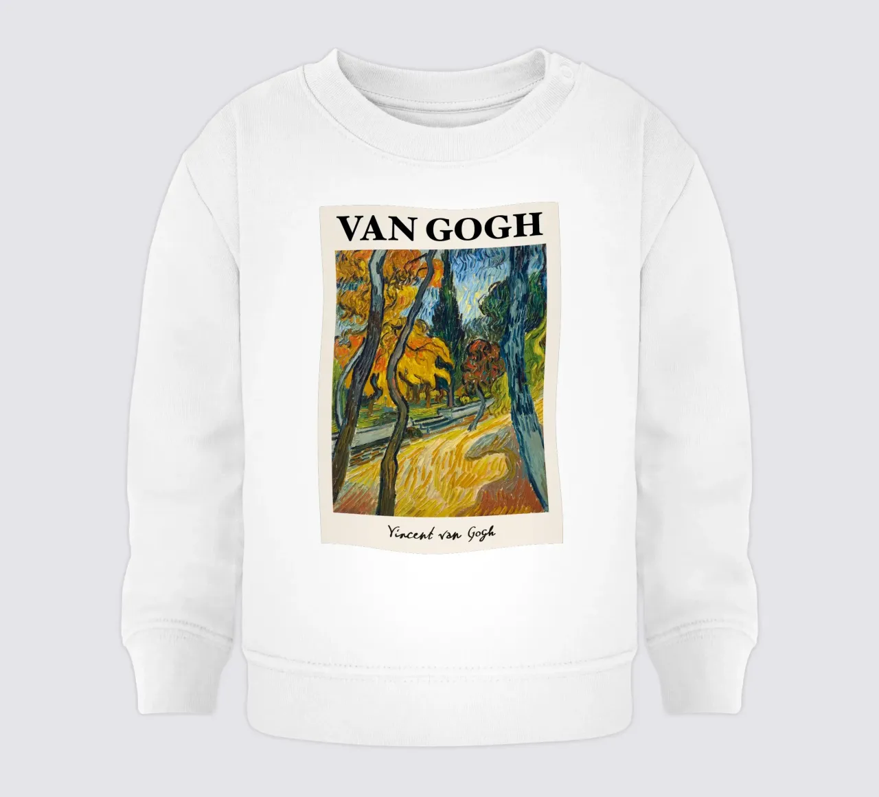 Van Gogh "Trees in the Garden" - Dynamic Post-Impressionist baby sweatshirt by NorwesClub
