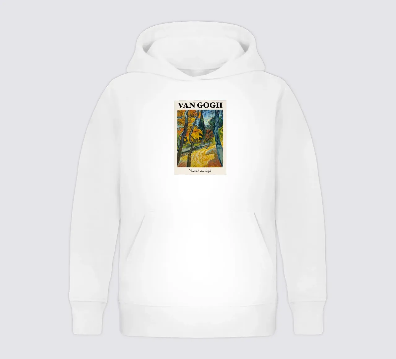 Van Gogh "Trees in the Garden" - Dynamic Post-Impressionist kids hoodie by NorwesClub
