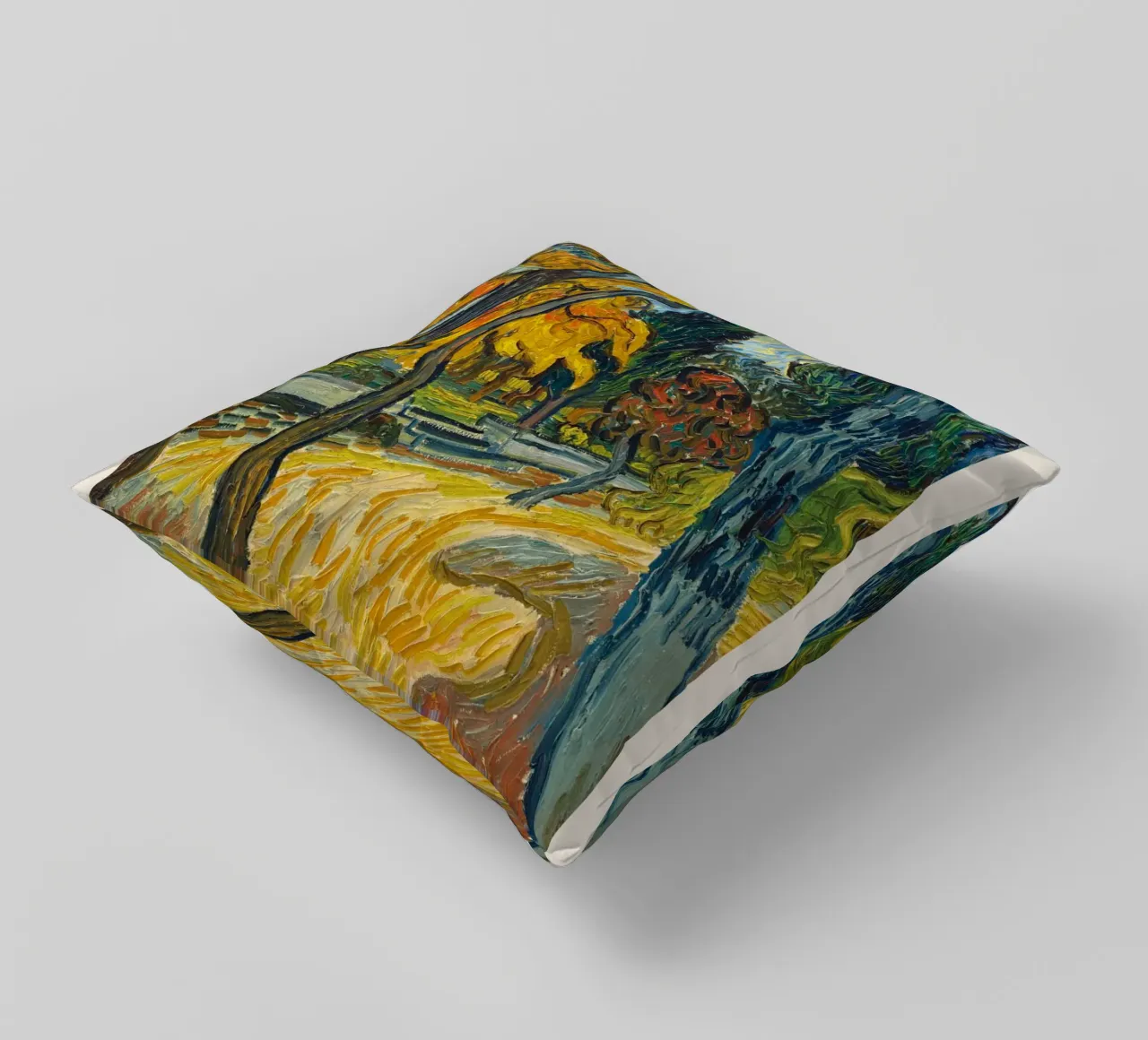 Van Gogh "Trees in the Garden" - Dynamic Post-Impressionist decorative cushion by NorwesClub