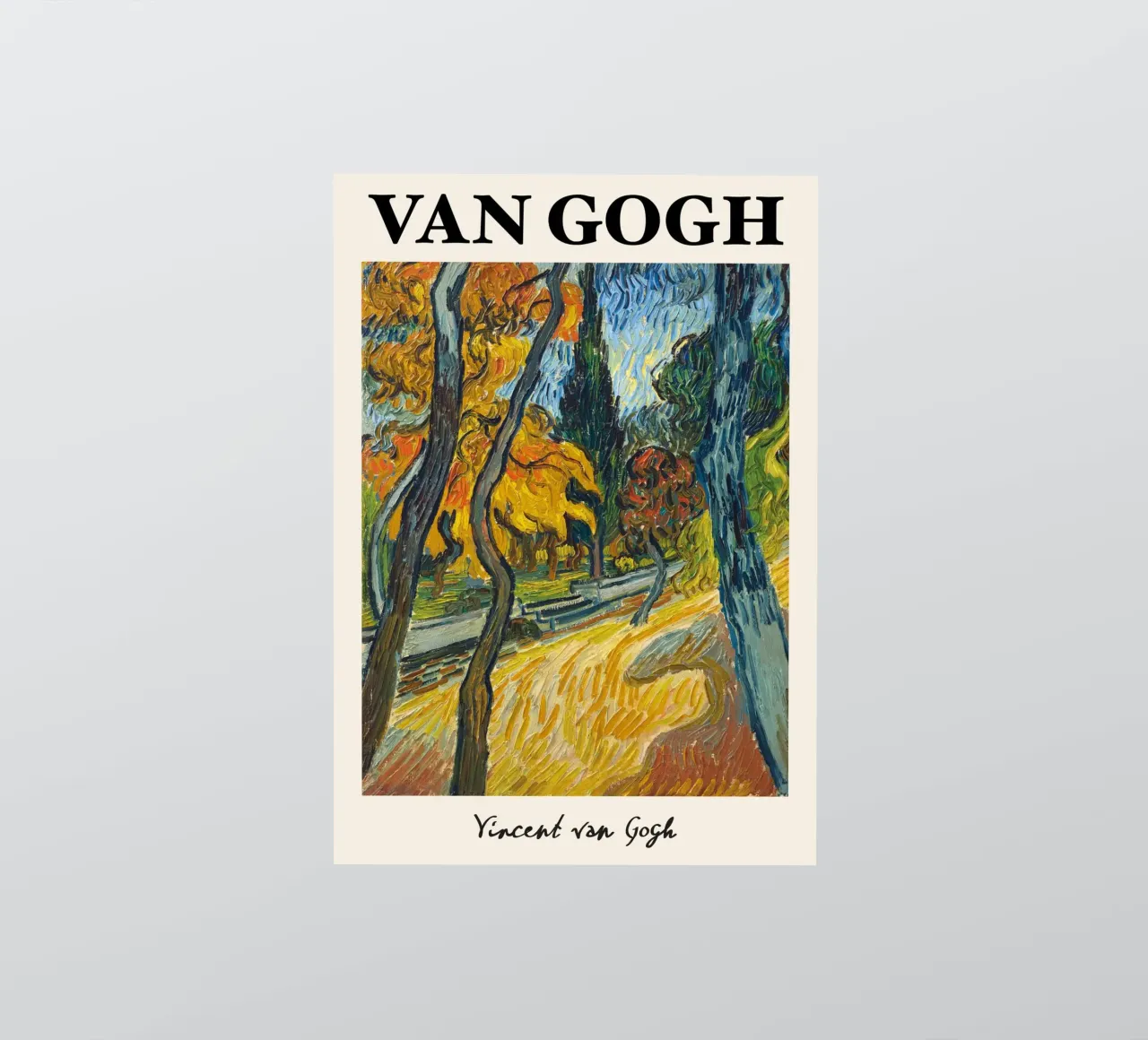 Van Gogh "Arbres dans le jardin" - Post-impressionniste dynamique autocollant de NorwesClub