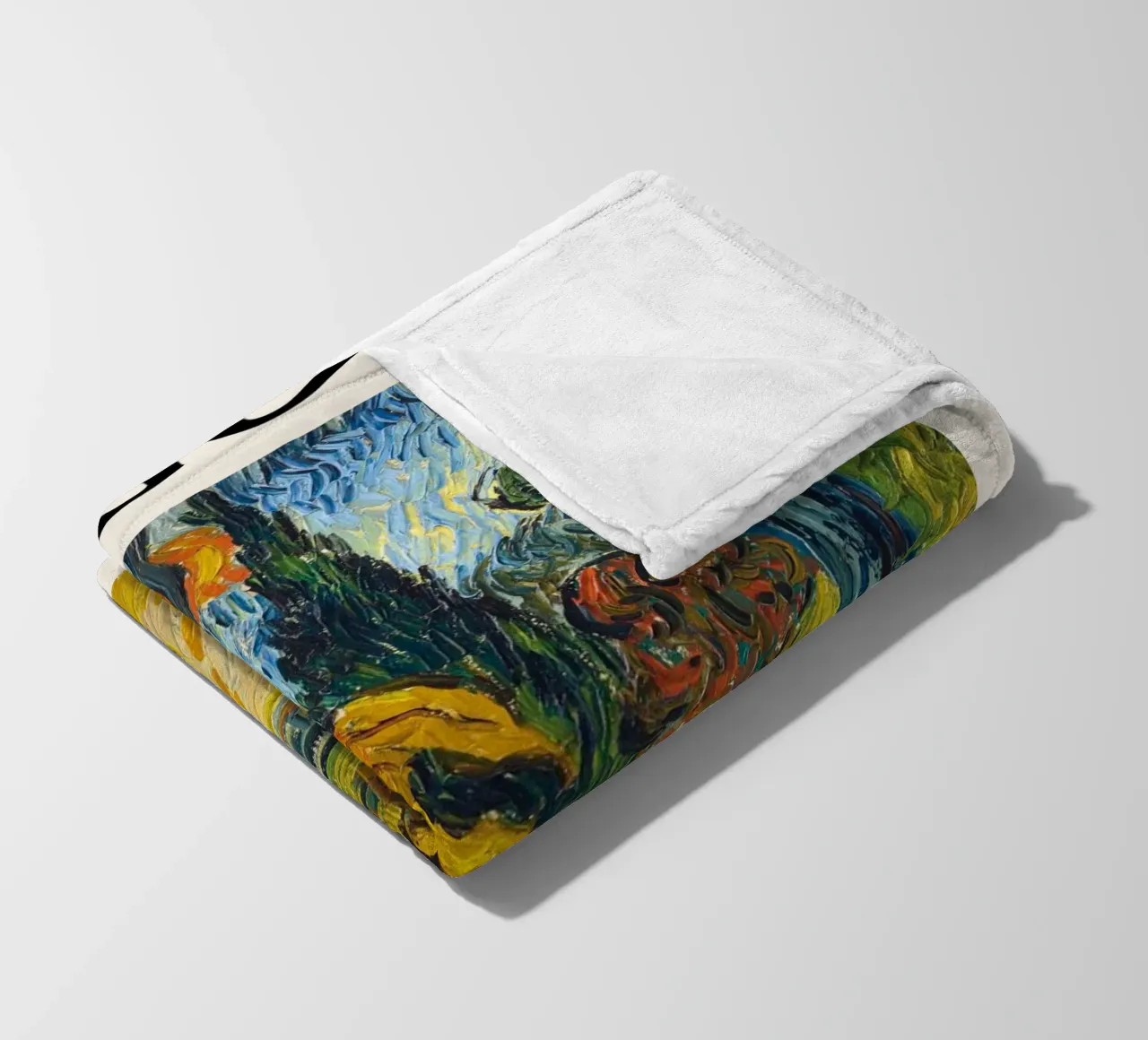 Van Gogh "Trees in the Garden" - Dynamic Post-Impressionist fleece blanket by NorwesClub