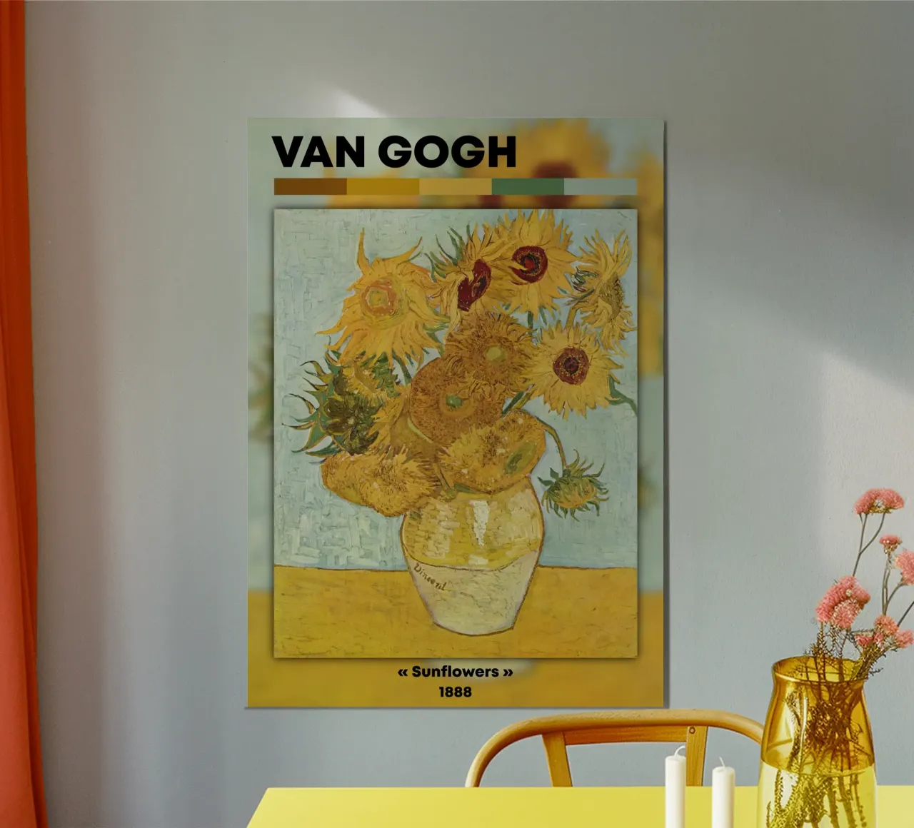 I "Girasoli" di Van Gogh: icona del floreale post-impressionista A poster con telaio in alluminio da NorwesClub