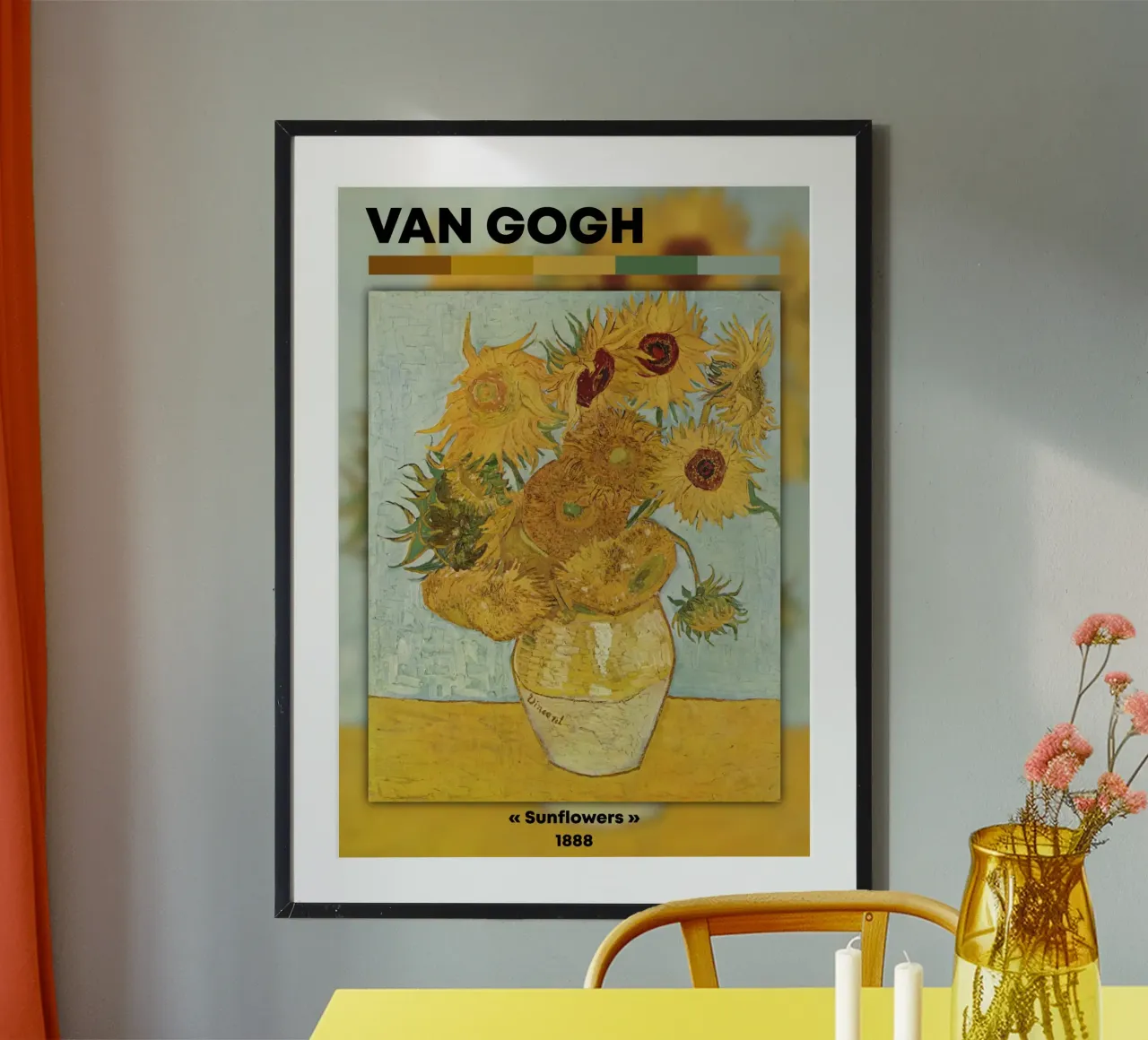 I "Girasoli" di Van Gogh: icona del floreale post-impressionista A poster con telaio in alluminio da NorwesClub