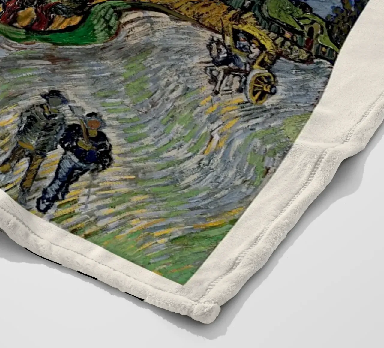 La "Strada con cipresso e stella" di Van Gogh - Post-impressionista coperta in pile da NorwesClub