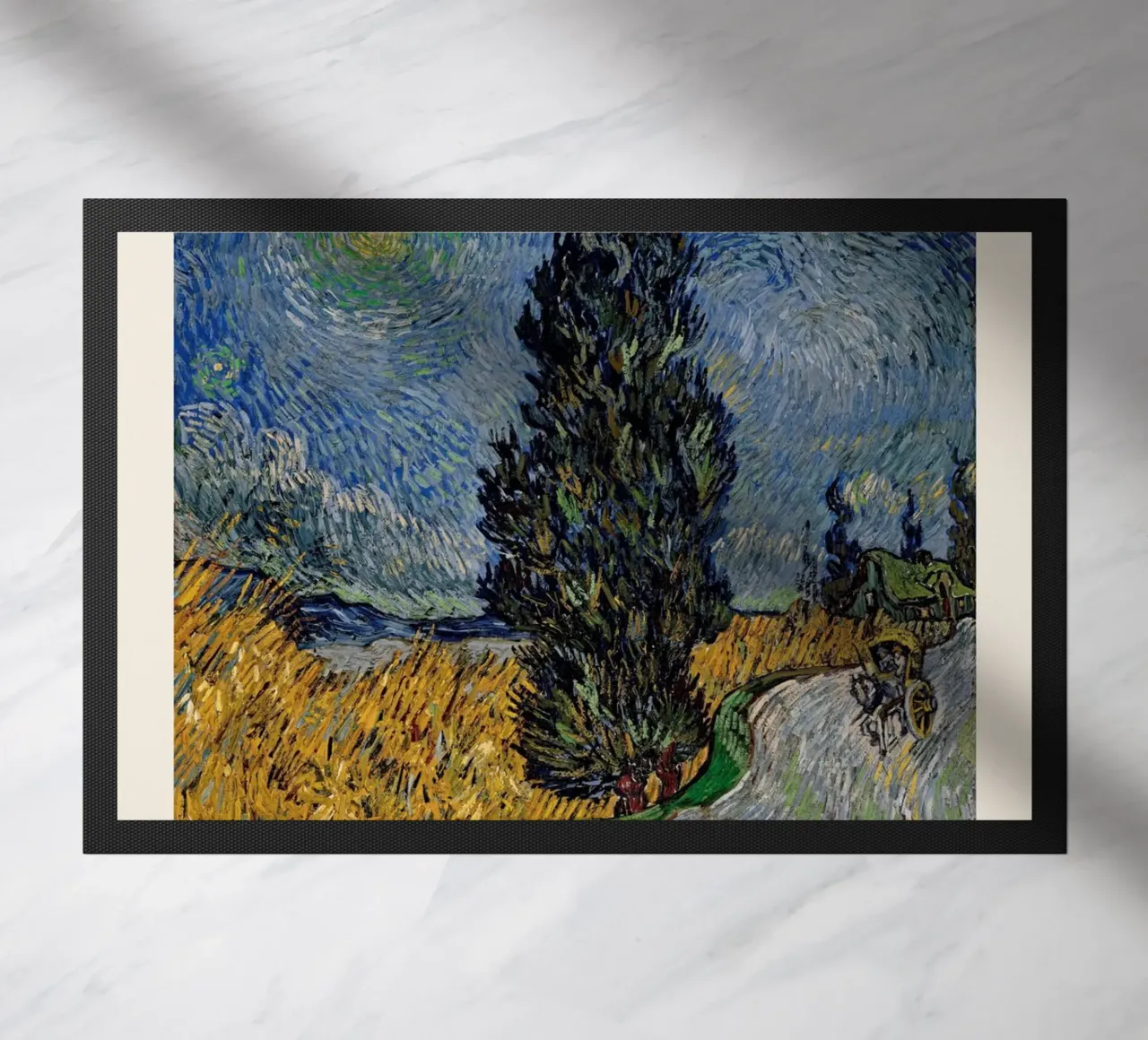 La "Strada con cipresso e stella" di Van Gogh - Post-impressionista zerbino da NorwesClub