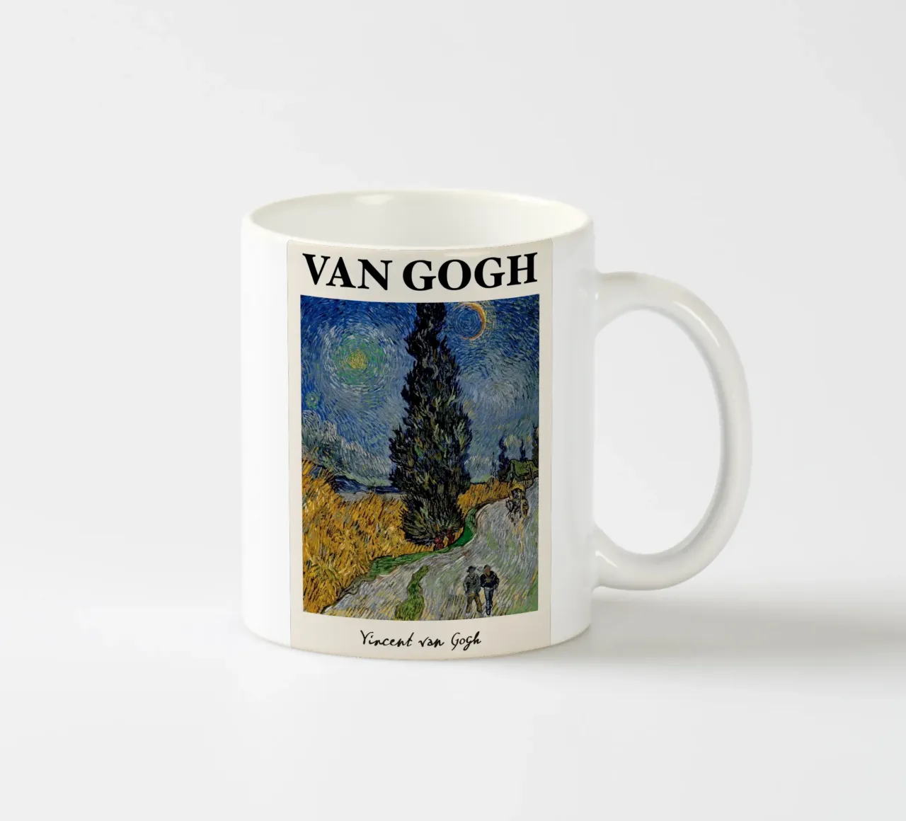 La "Strada con cipresso e stella" di Van Gogh - Post-impressionista tazza in ceramica da NorwesClub