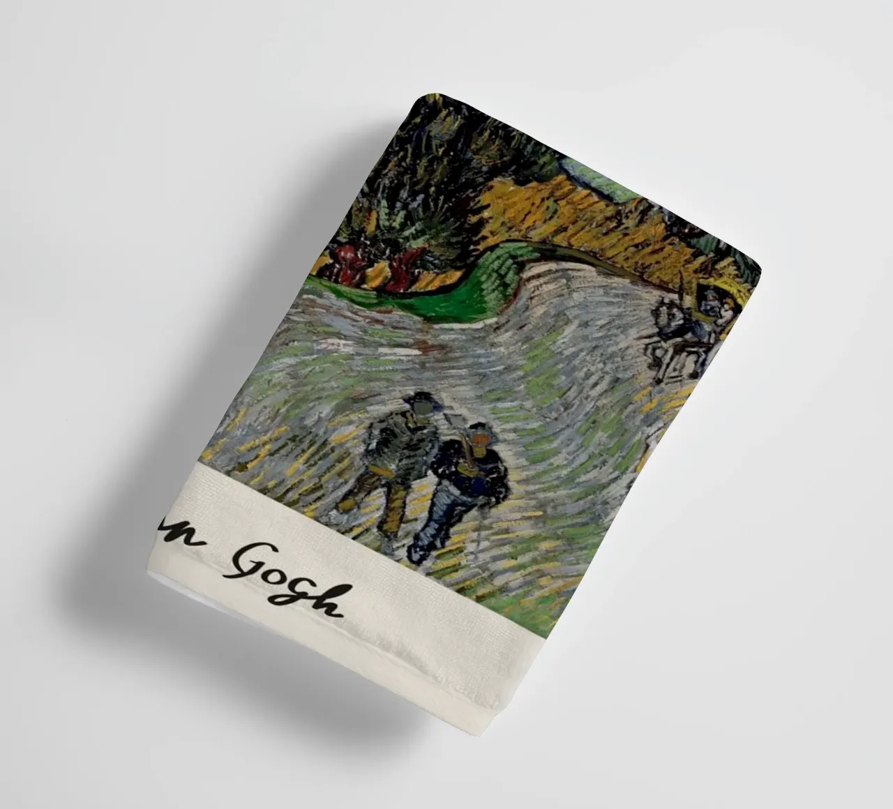 La "Strada con cipresso e stella" di Van Gogh - Post-impressionista asciugamano da bagno da NorwesClub