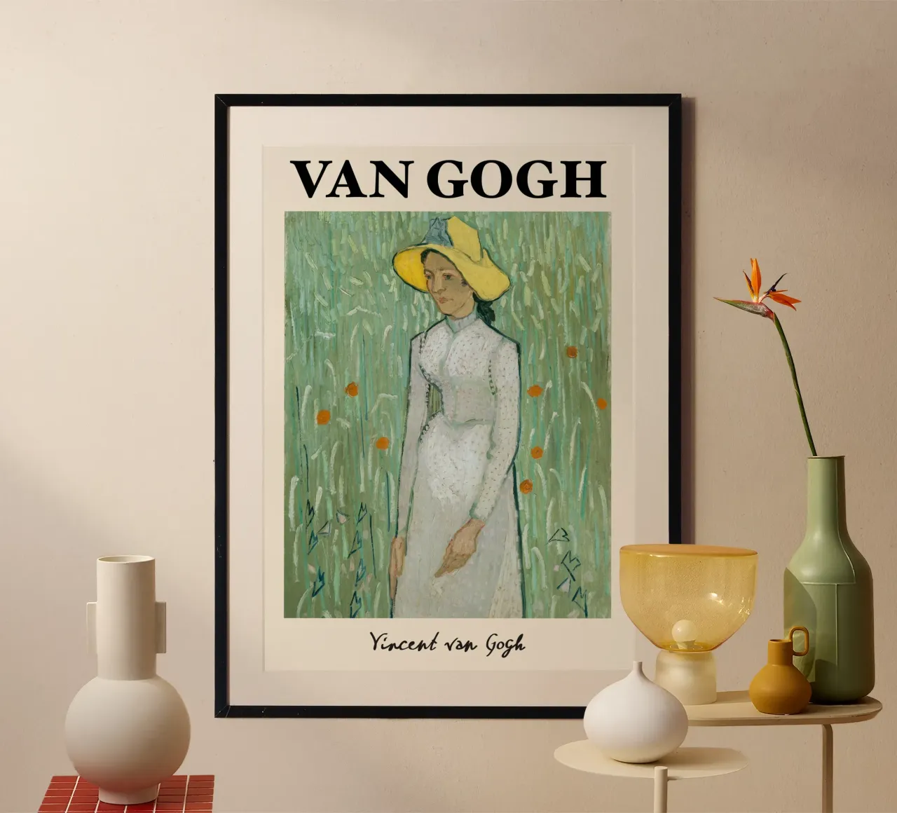 Van Gogh "Mädchen in Weiß" - Postimpressionistisches Porträt Kunst P Poster von NorwesClub