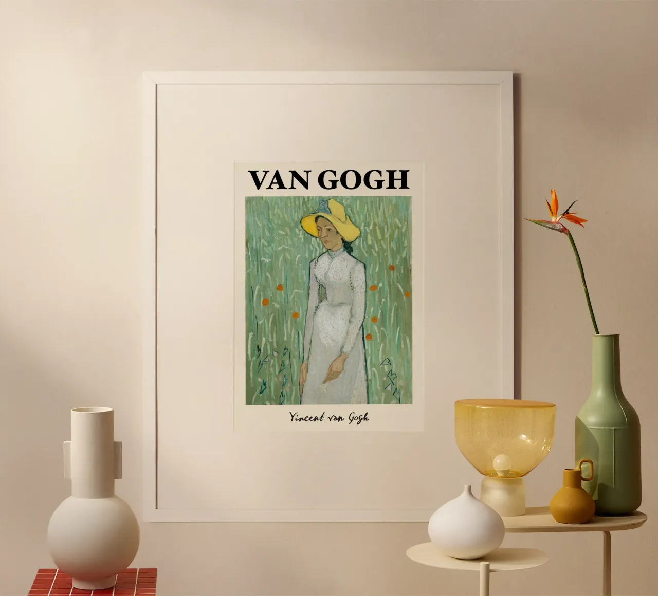 Van Gogh "Mädchen in Weiß" - Postimpressionistisches Porträt Kunst P Poster von NorwesClub