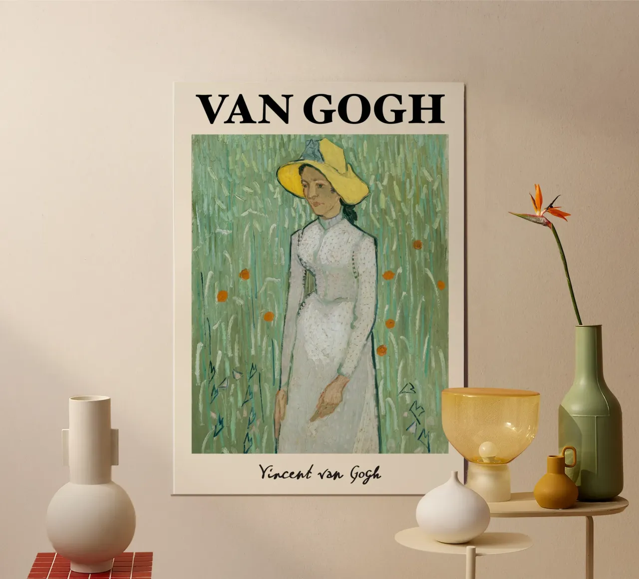 Van Gogh "Mädchen in Weiß" - Postimpressionistisches Porträt Kunst P Poster von NorwesClub