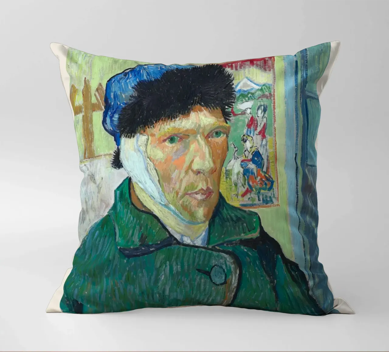Van Gogh "Autoritratto con orecchio bendato" - Intenso post-Im cuscino da NorwesClub
