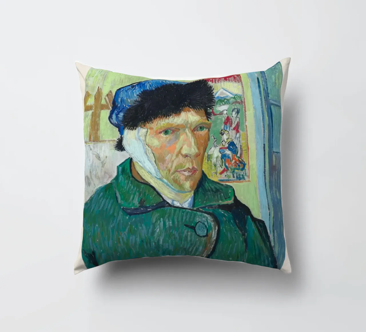 Van Gogh "Autoritratto con orecchio bendato" - Intenso post-Im cuscino da NorwesClub