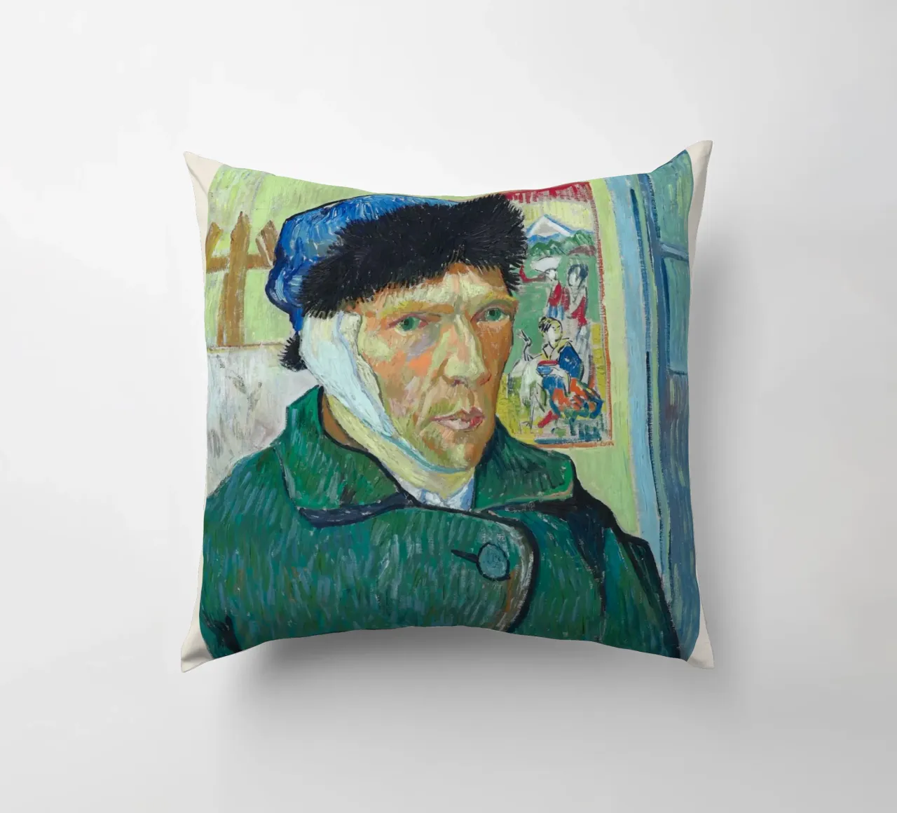 Van Gogh "Autoritratto con orecchio bendato" - Intenso post-Im cuscino da NorwesClub