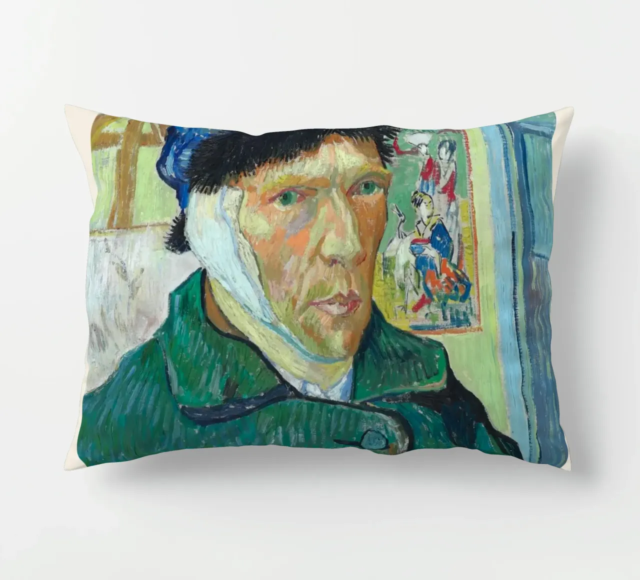 Van Gogh "Autoritratto con orecchio bendato" - Intenso post-Im cuscino da NorwesClub