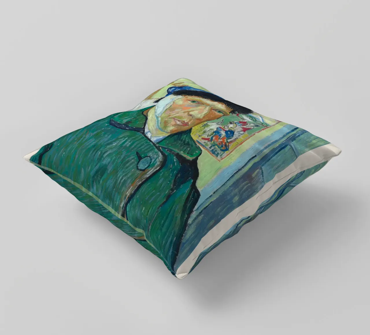 Van Gogh "Autoritratto con orecchio bendato" - Intenso post-Im cuscino da NorwesClub