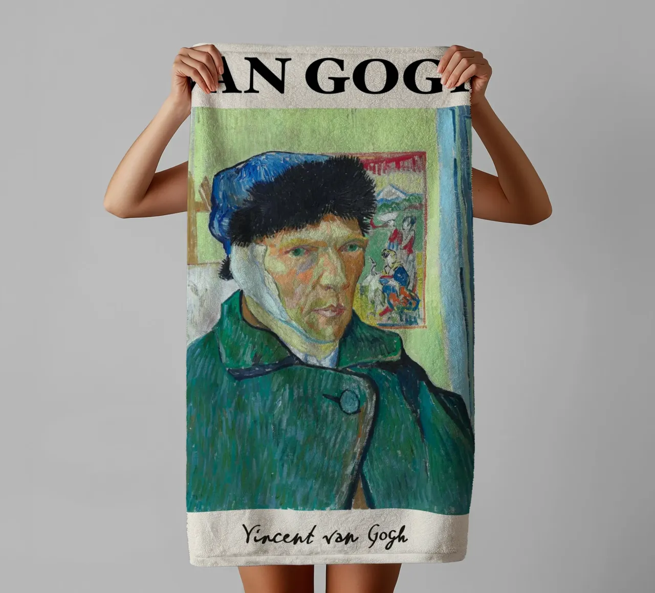 Van Gogh "Autoritratto con orecchio bendato" - Intenso post-Im asciugamano da bagno da NorwesClub