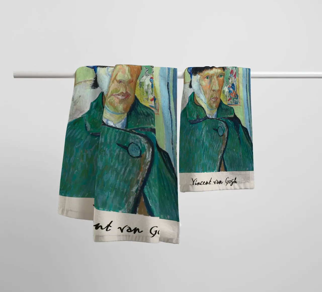 Van Gogh "Autoritratto con orecchio bendato" - Intenso post-Im asciugamano da bagno da NorwesClub