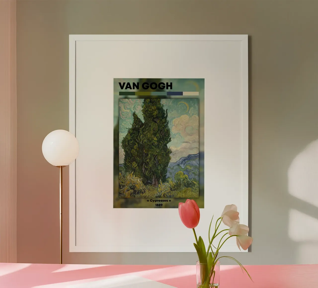 Van Gogh "Cypressen" - Dynamisch post-impressionistisch landschap poster van NorwesClub