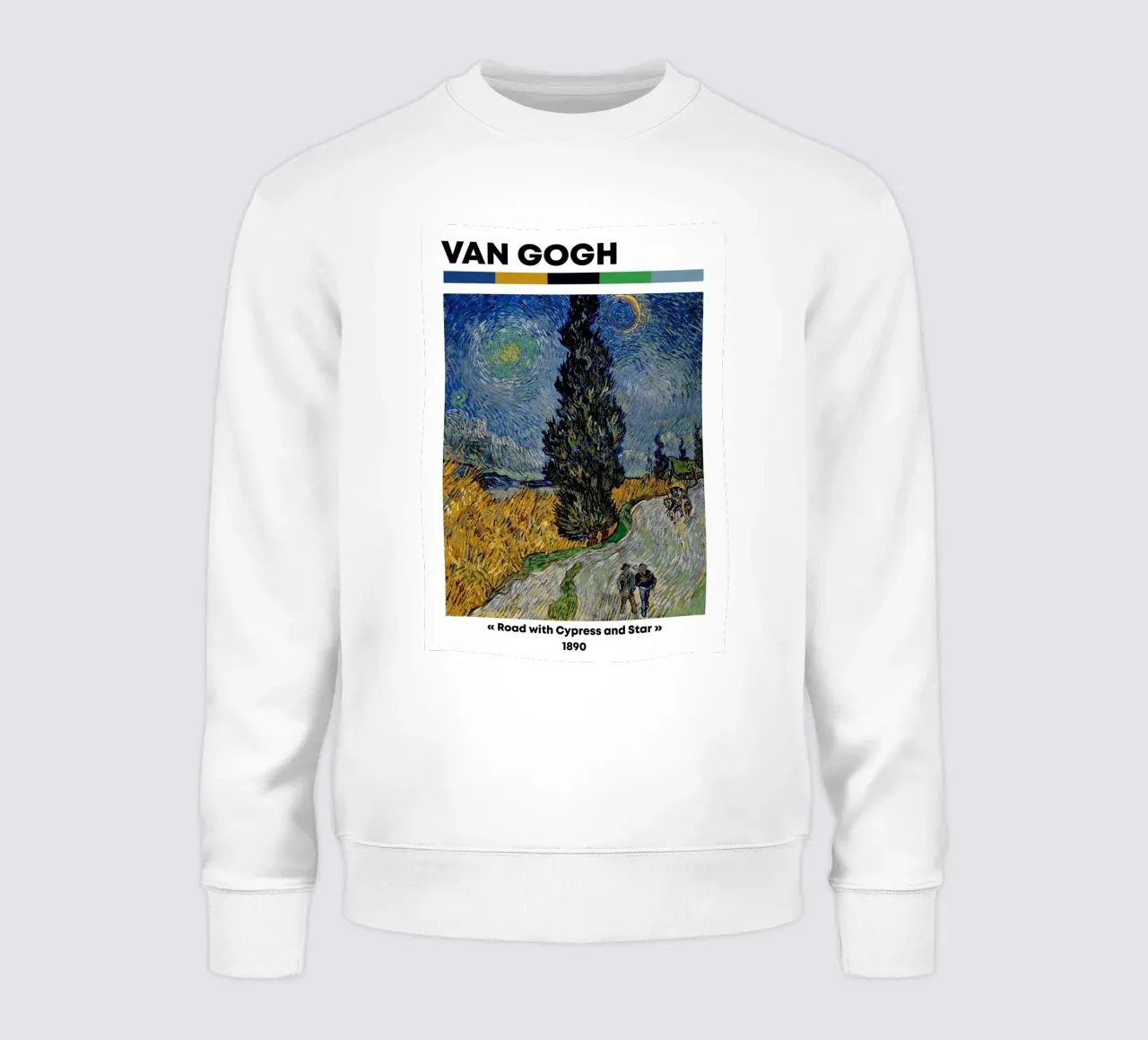 Van Gogh "Strada con cipresso e stella" - Post-Impressione iconica felpa da NorwesClub