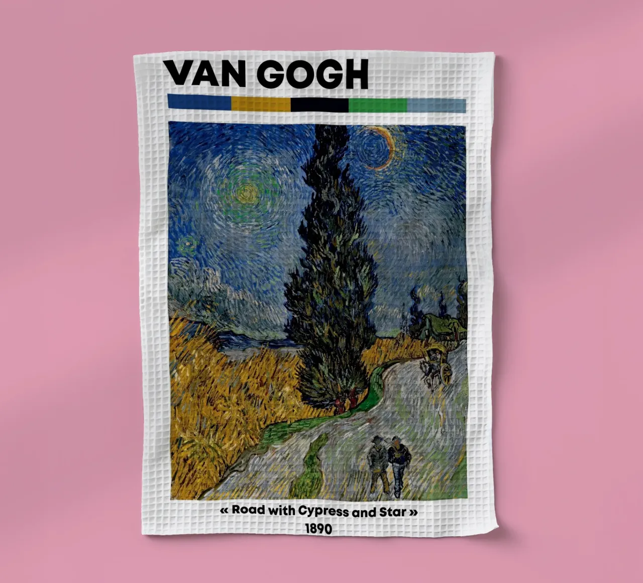 Van Gogh "Strada con cipresso e stella" - Post-Impressione iconica canovaccio da cucina da NorwesClub